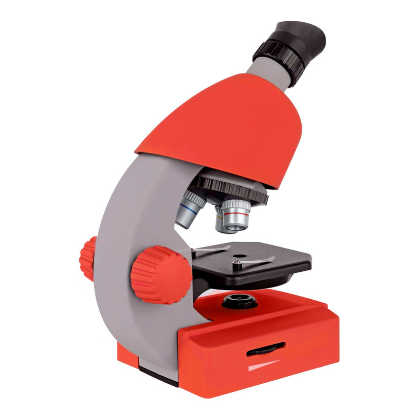 Bresser Junior microscope, 40X-640X, red