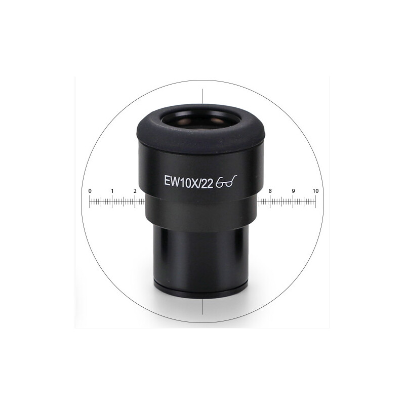 Euromex Measuring eyepiece IS.6210-CM, WF 10x / 22,10/100 microm., crosshair, Ø 30mm (iScope)
