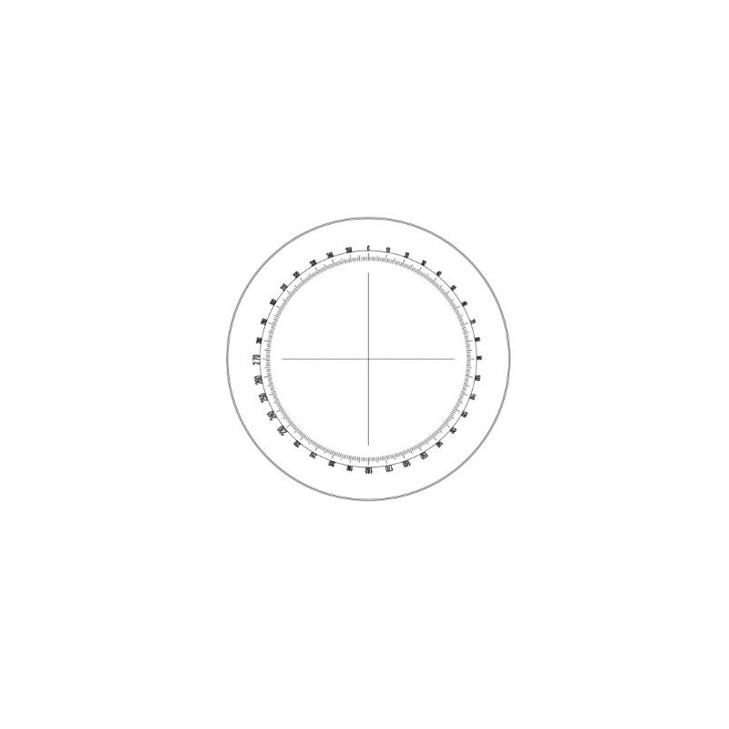 Motic Réticule rapporteur 360°/1°, réticule, Ø23mm (SMZ-140)