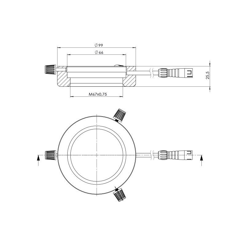 StarLight Opto-Electronics RL4-66-S4 G, segment, vert (540 nm), Ø 66mm