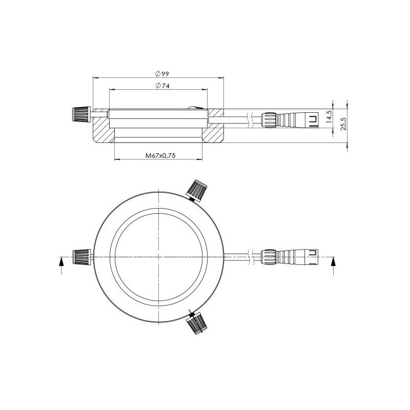 StarLight Opto-Electronics RL4-74 UV365, UV (365 nm), Ø 74 mm