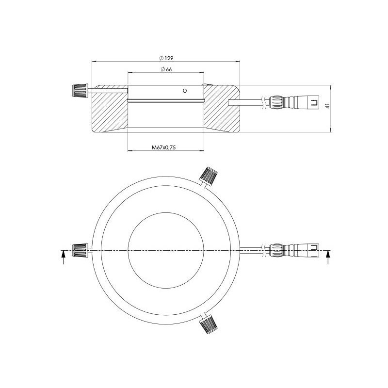 StarLight Opto-Electronics RL12-18s NW, bianco naturale (4.000 K), Ø 66 mm