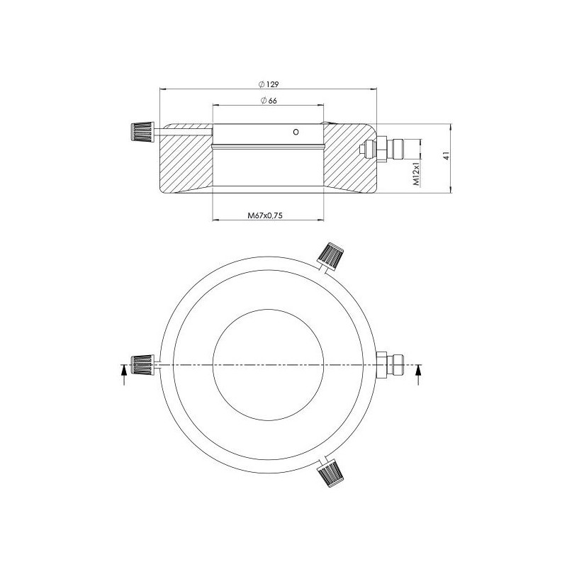 StarLight Opto-Electronics RL12-10s-24V G, spot, groen (528 nm), Plug M12 (4-pins), Ø 66mm