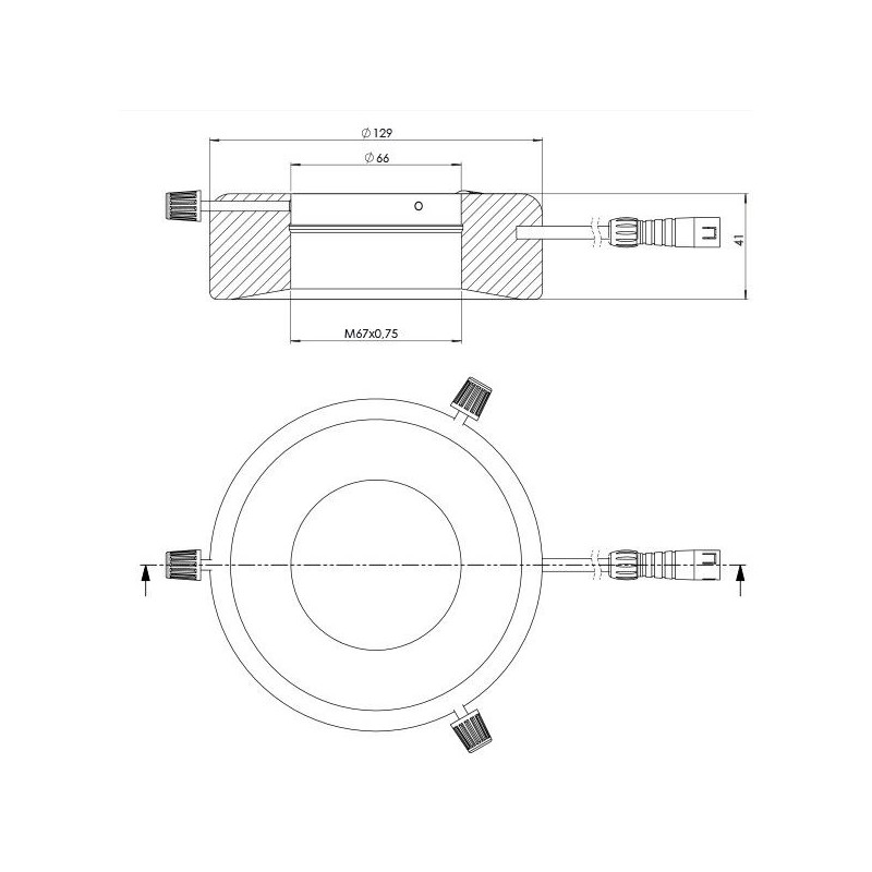 StarLight Opto-Electronics RL12-18s-S4 B,  segment., blau (470 nm), Ø 66mm
