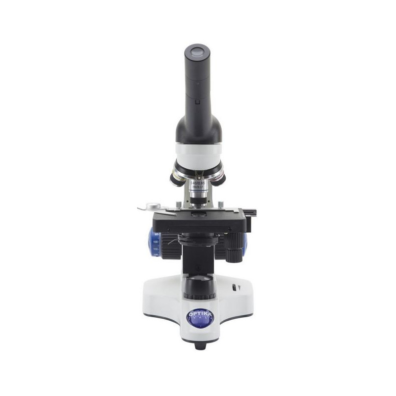 Optika Microscoop B-20CR, monoculair, LED, met oplaadbare batterijen