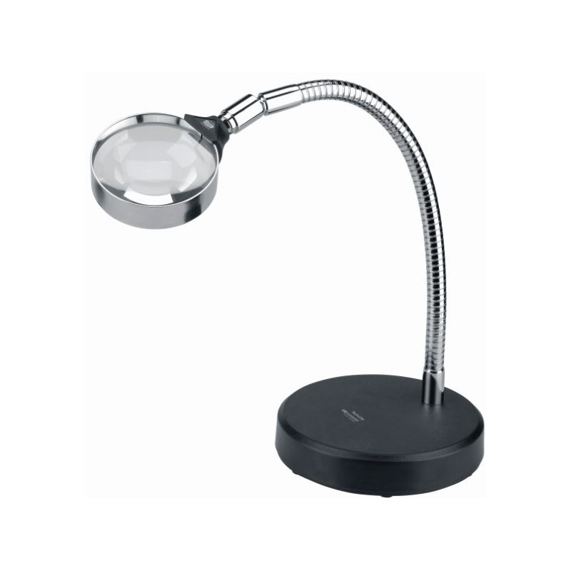 Schweizer Vergrootglazen Werkloep tafelvoet, 3x/Ø75mm, biconvex
