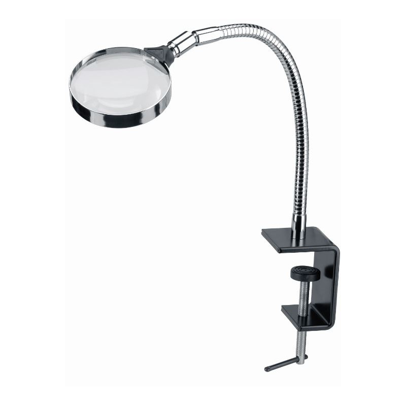 Schweizer Vergrootglazen Werkloep tafelklem, 2,5x/Ø90mm, biconvex