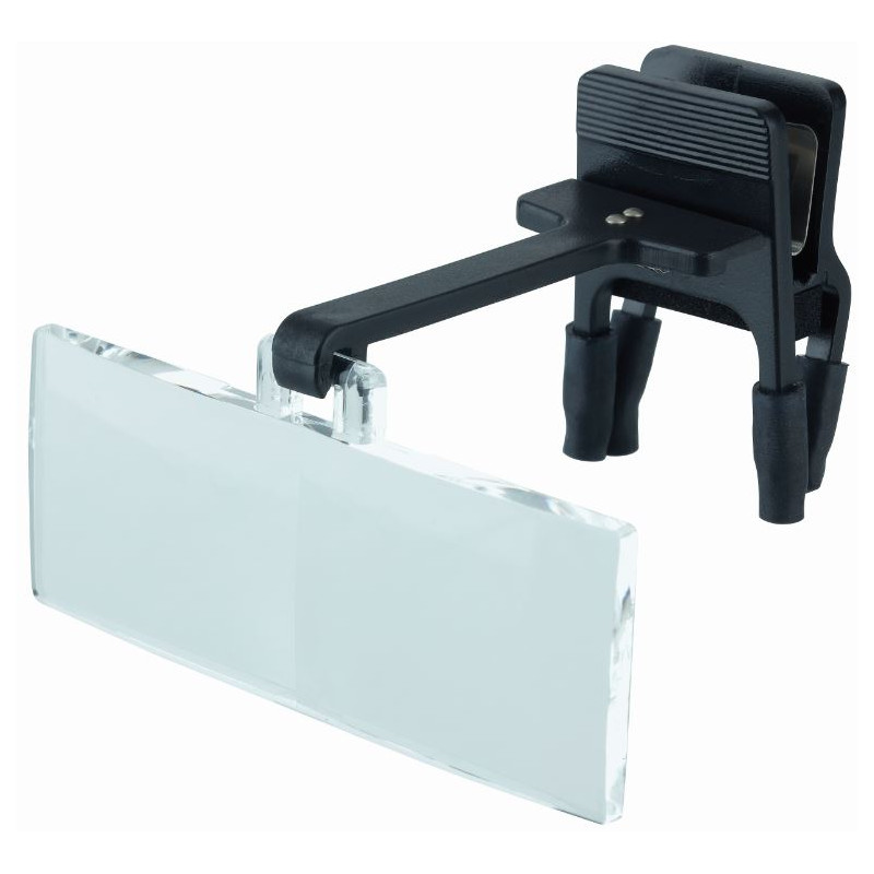 Schweizer Lupa Basic-Line RIDO-CLIP con lente, 2,35x/5,5D, 180 mm de diámetro de trabajo