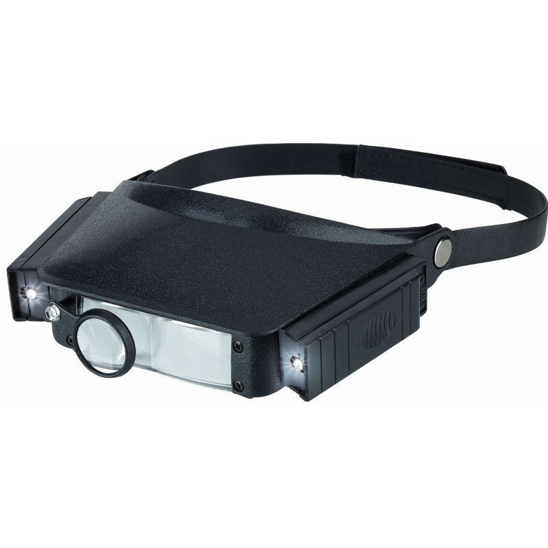 Schweizer Lupa de cinta para la cabeza 2x, 3x, 4x, 5x, con iluminación
