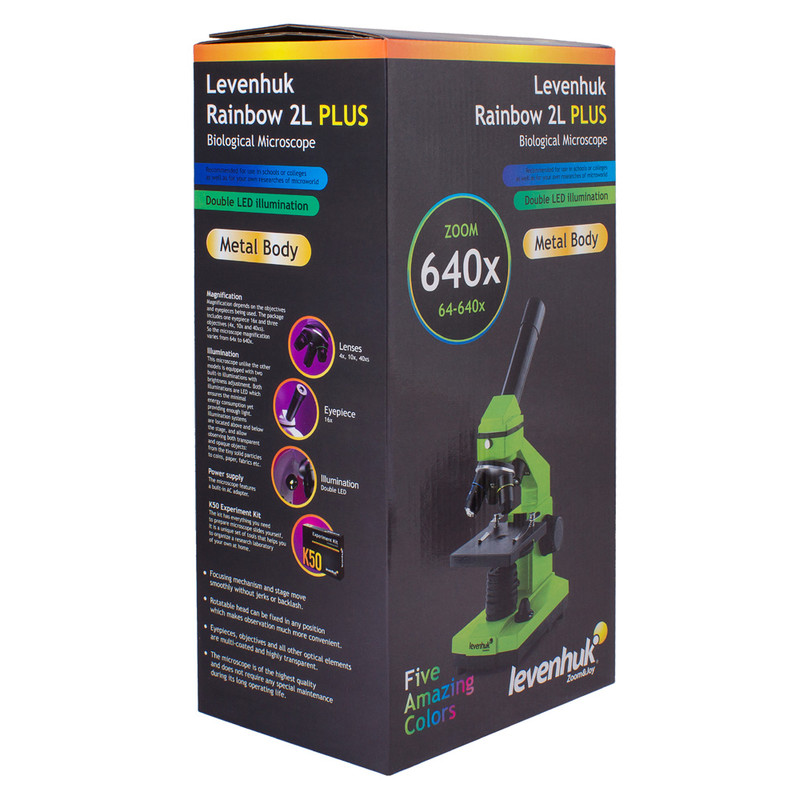 Levenhuk Microscoop Rainbow 2L Plus Lime