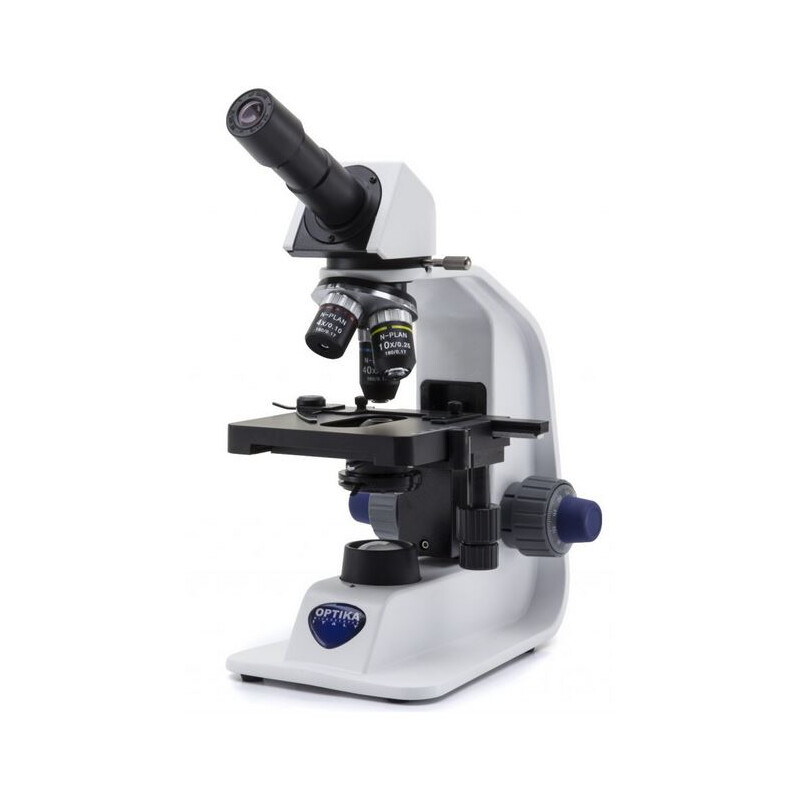 Optika Microscopio B-153R-PL, plano, mono, batería, 40x-600x