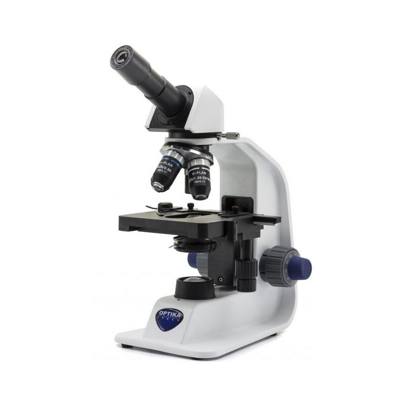 Optika Microscopio B-155R-PL, monocromo, batería, 1000x