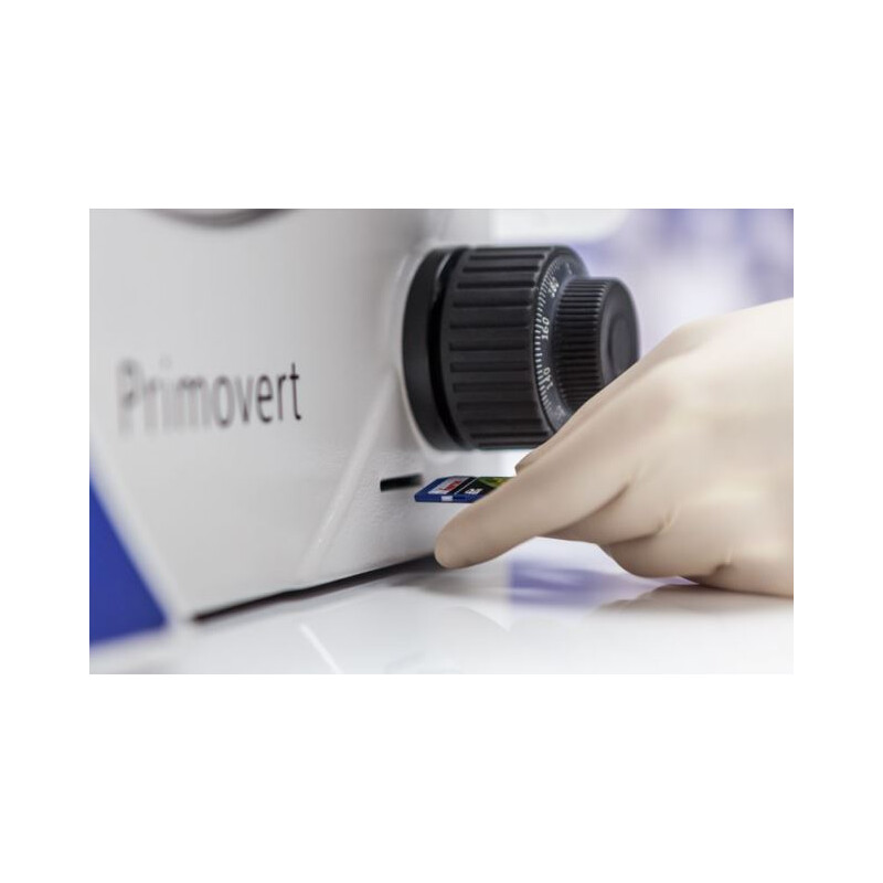 ZEISS Microscopio invertito Primovert HDcam Ph1, 40-400x, cond. 0,3, 5 MP