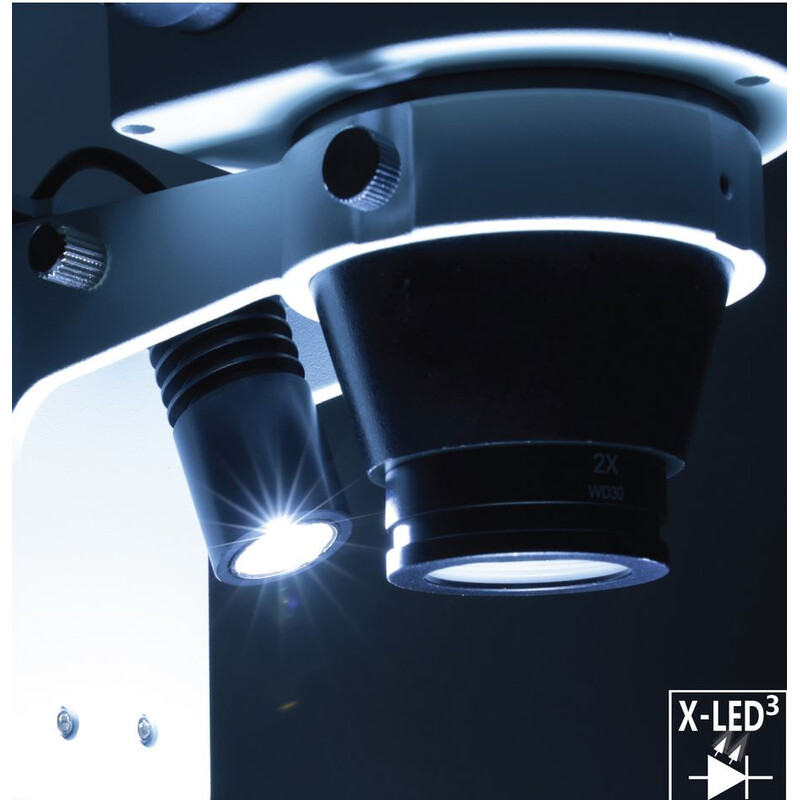 Optika Microscopio stereo zoom SZO-1, binoculare, 6,7-45x, Colonna di sostegno, senza illuminazione