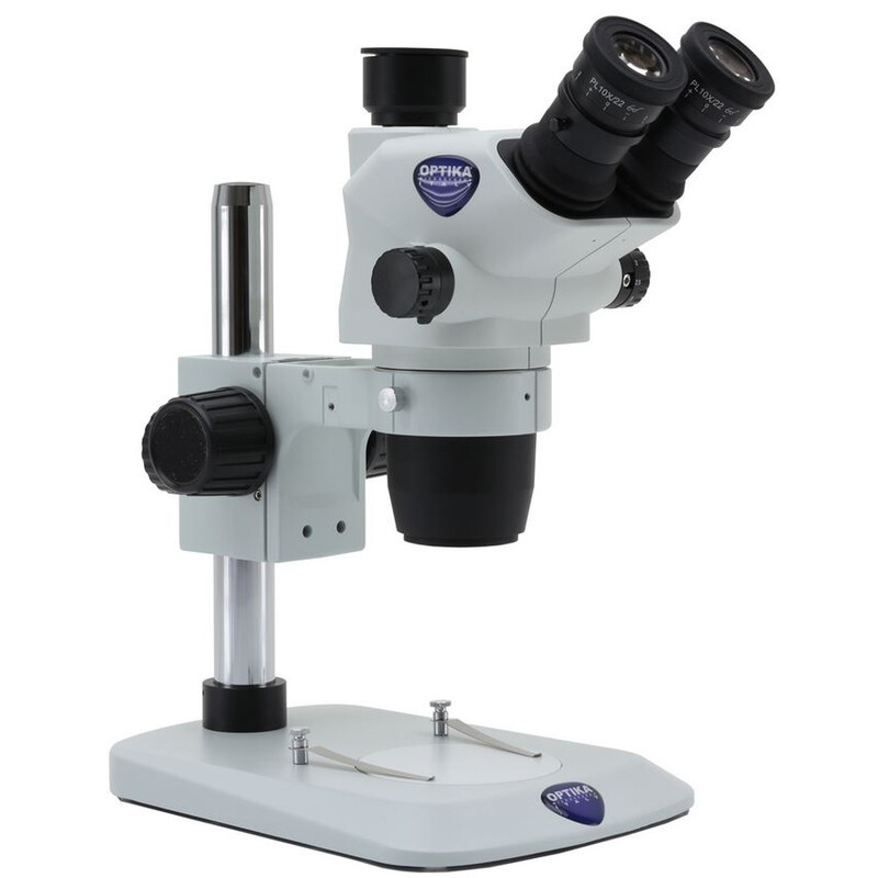 Optika Microscopio stereo zoom SZO-2, trino, 6.7-45x, Stativo a colonna, senza Iluminazione