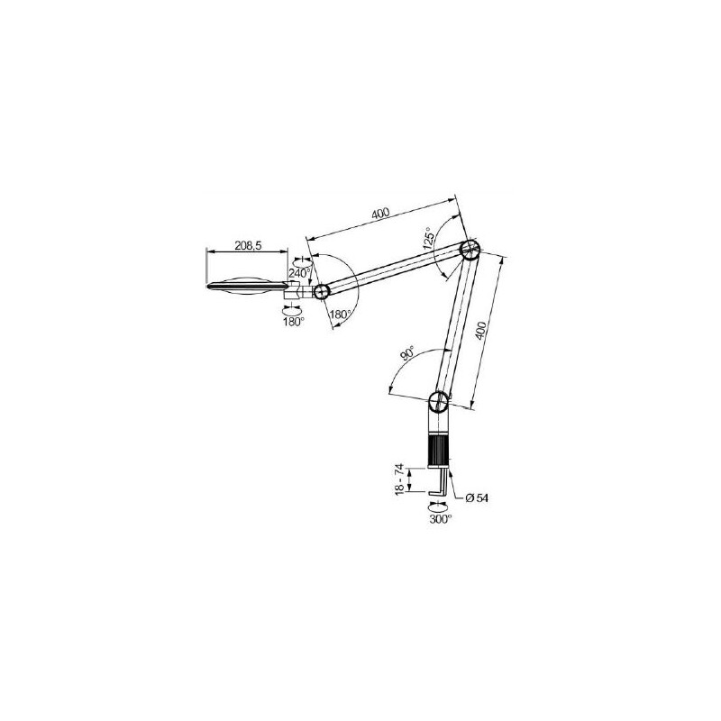 Eschenbach Vergrootglazen loeplamp varioLED+, 3.55D, 1.9x, Ø132mm, AA100mm