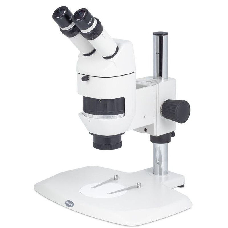 Motic Microscopio estereoscópico con zoom K-700P, Binocular, CMO, sin Iluminación, 10x-52x