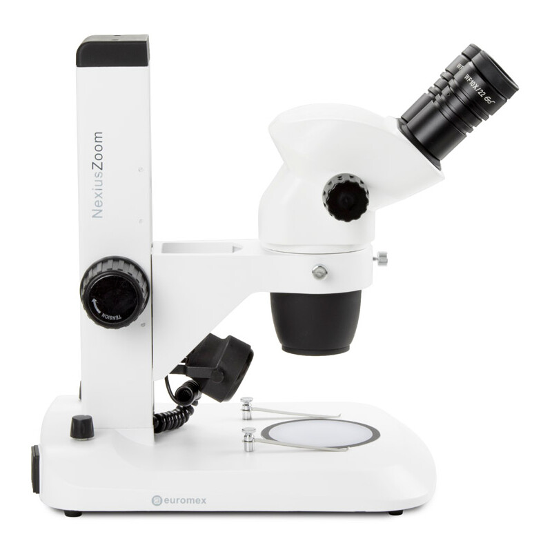 Euromex Microscopio stereo zoom NZ.1902-S, 6.7-45x, Cremagliera, Luce incidente e trasmessa, bino