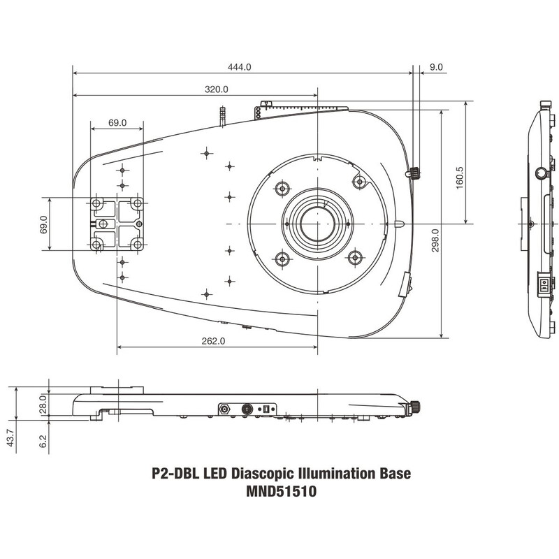 Nikon Zuilen P2-DBL LED Basis voor doorvallend licht