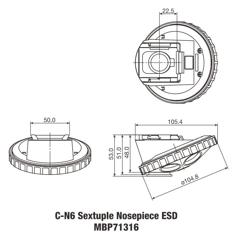 Nikon C-N6 Nosepiece sextuple