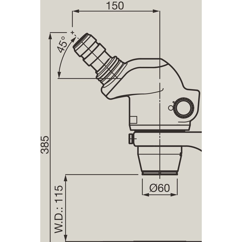 Nikon Microscopio stereo zoom SMZ745, bino, 0,67x-5x, 45°, FN22, W.D.115mm, Luce incidente e trasmessa, LED