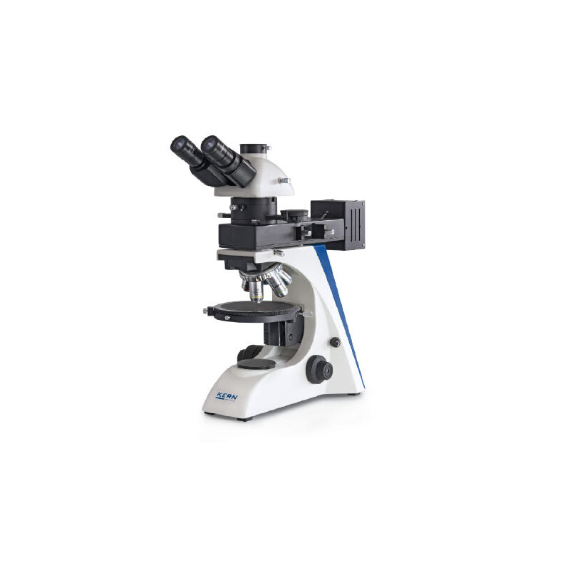 Kern Microscopio OPN 182, POL, trino, piano Inf, 40x-400x, Illuminazione incidente, HAL, 50W