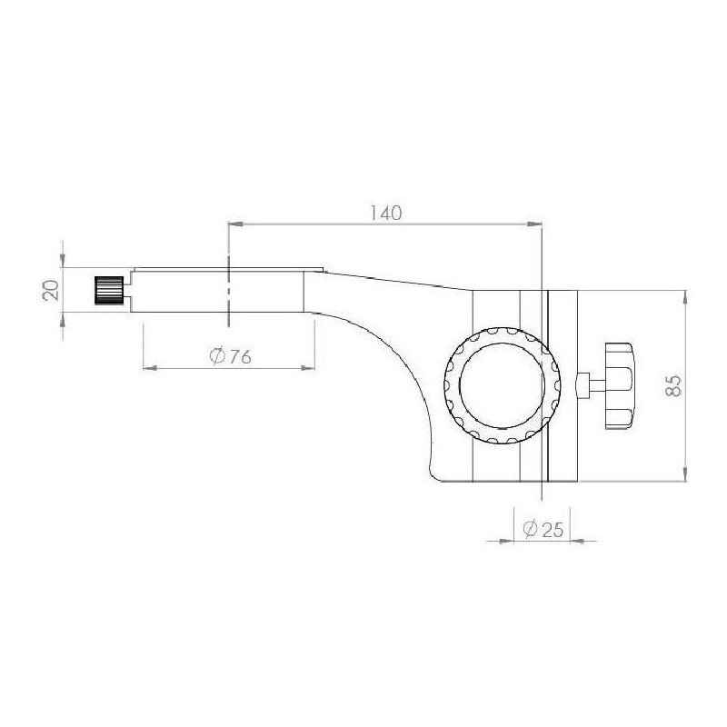 Kern Microscopio stereo zoom OZM 952, bino, 7-45x , HSWF 10x23 mm,  Treppiedi Braccio articolato, Morsetto da tavolo, Lampade ad anello LED 4,5W