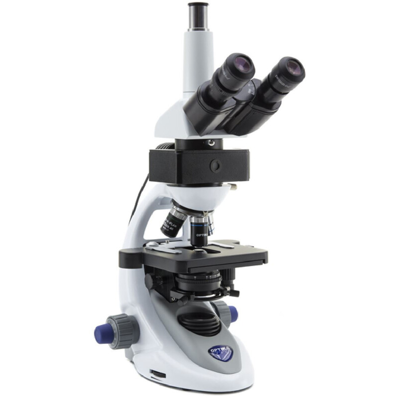 Optika Microscopio B-293LD1IVD, trino, FL-LED, N-PLAN IOS, 1000x en seco, juego de filtros azules, DIV