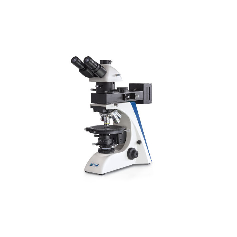 Microscope Kern OPO 185, POL, trino, plan d'inf, 40x-600x, épiscopie/diascopie, HAL, 100 W
