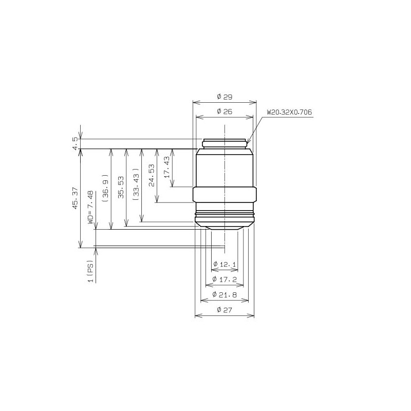 Evident Olympus Objectief Olympus LUCPLFLN20XRC/0,45