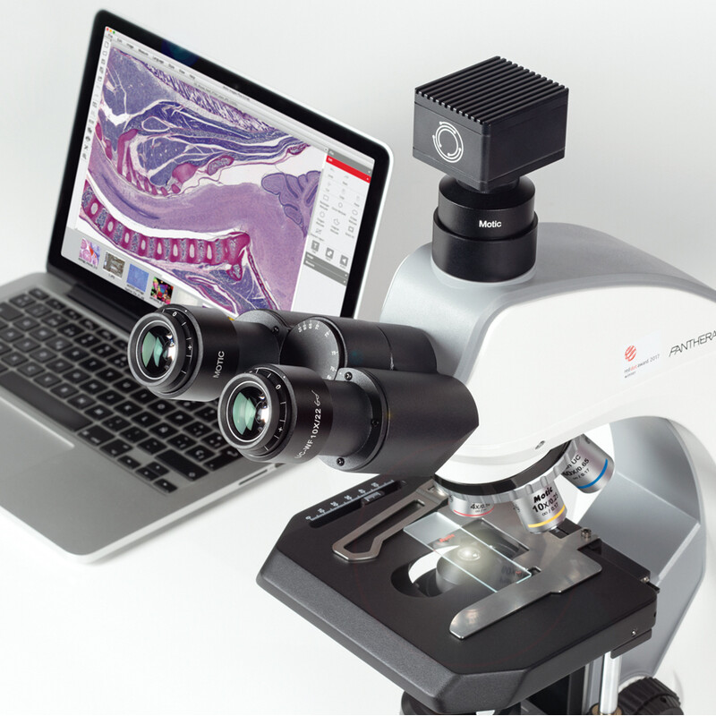 Motic Microscoop Panthera C2, trinoculair (zonder 100X), oneindig, plan, achro, 40x-400x, Halogeen/LED