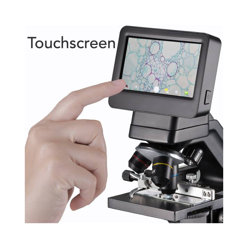 Bresser Biolux Touch, pantalla, 30x-1125x, AL/DL, LED, 5 MP, HDMI, Microscopios para la escuela y el hobby