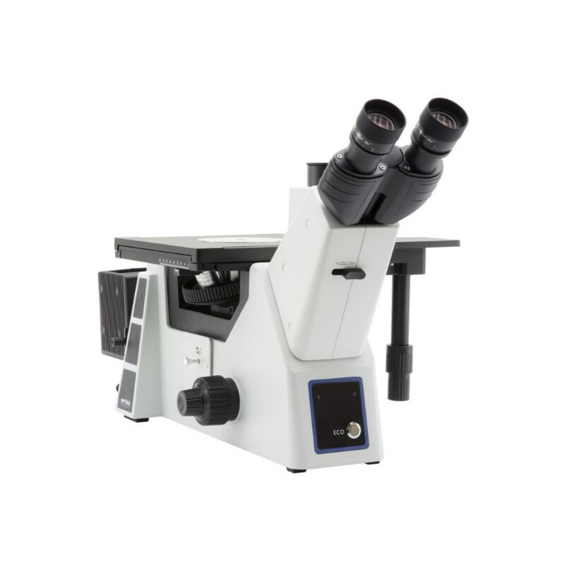 Microscope inversé Optika IM-5MET, MET trino, invers, 10x24mm,  AL, Halogen,  12V/100W w.o. objectives