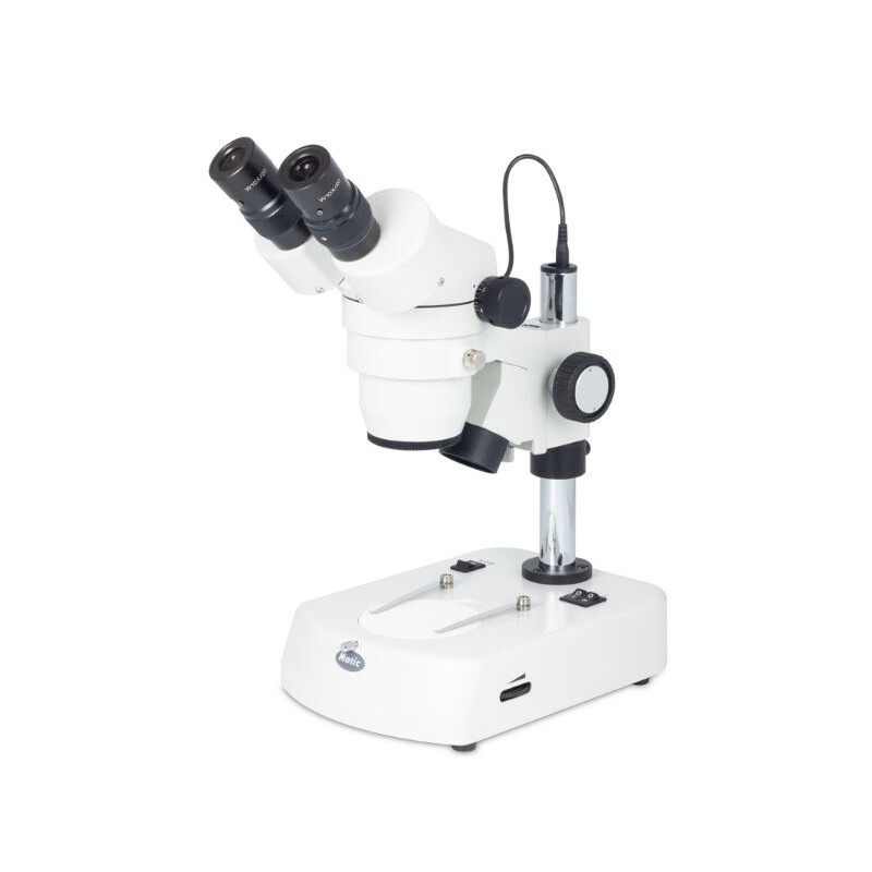Microscope stéréo zoom Motic SMZ140-N2LED, bino, 10x/20, Al/Dl, LED 3W LED
