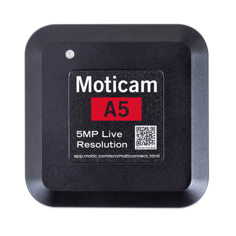 Motic Caméra A5, couleur, sCMOS, 1/2.8", 2µm, 30fps, 5MP, USB 2.0