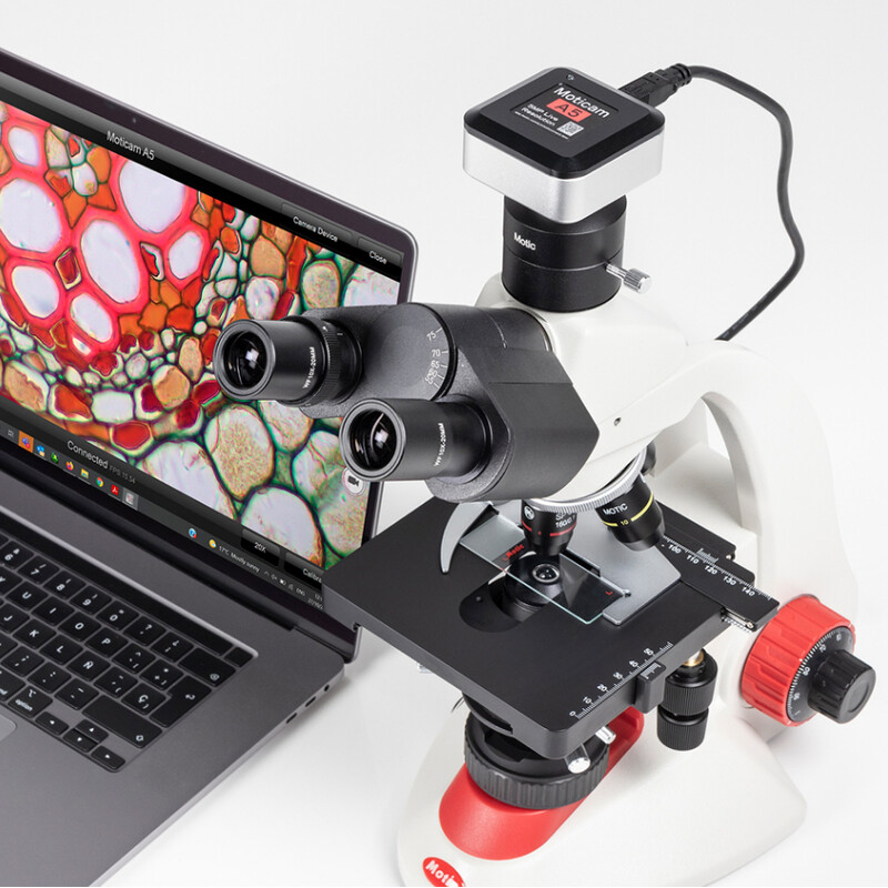 Motic Caméra A5, couleur, sCMOS, 1/2.8", 2µm, 30fps, 5MP, USB 2.0