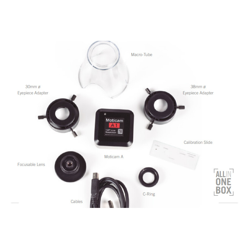 Motic Caméra A5, couleur, sCMOS, 1/2.8", 2µm, 30fps, 5MP, USB 2.0