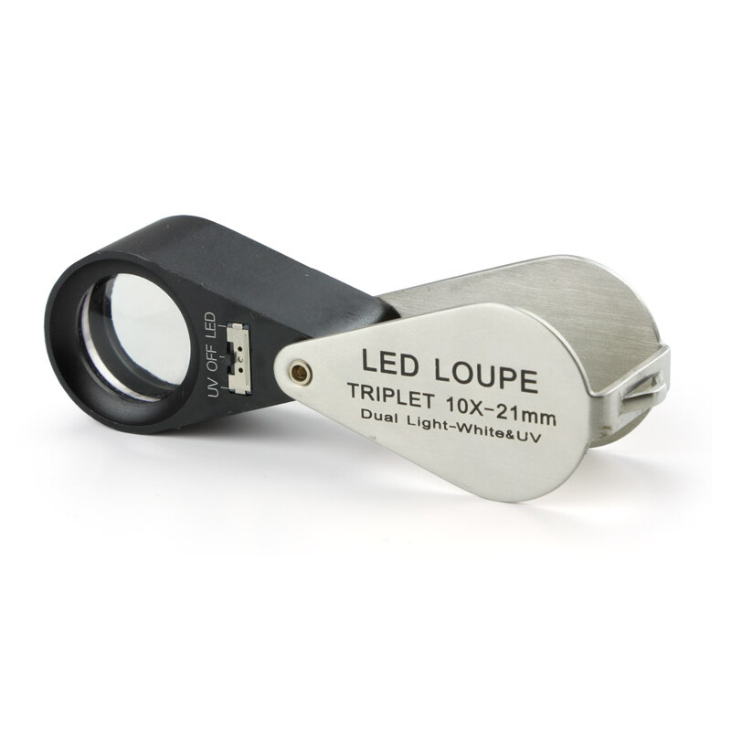 Euromex Vergrootglazen vouwloep PB.5034-LUV, 10x achromatisch, LED, UV