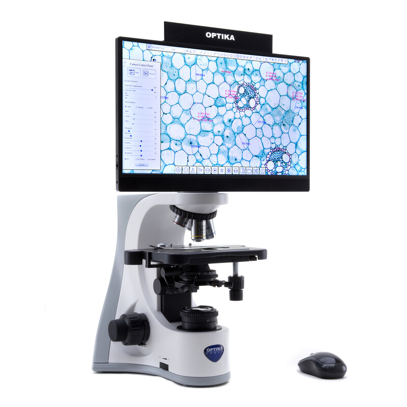 Optika Microscopio B-510BF4K, digital, W-PLAN IOS, 40x-1000x, cabezal digital 4K
