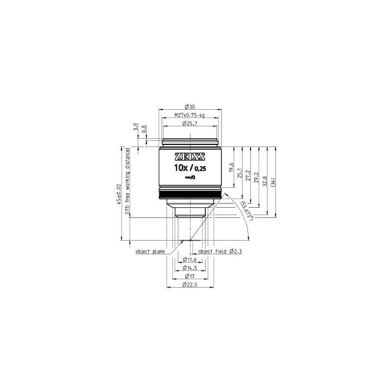 ZEISS Objectif EC Epiplan 10x/0,25 M27