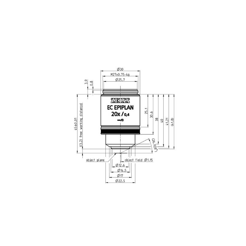 ZEISS Objectif EC Epiplan 20x/0,4 M27