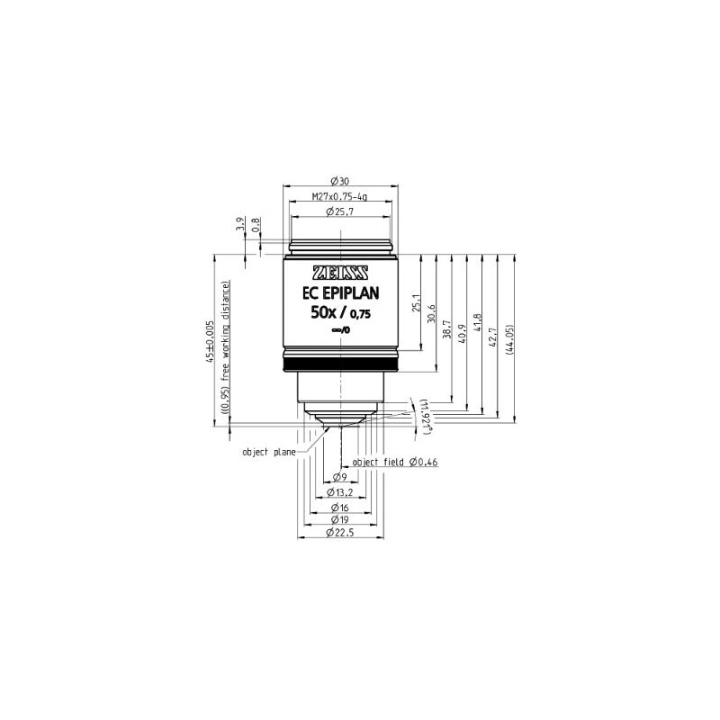 ZEISS Objectief EC Epiplan 50x/0.75 M27