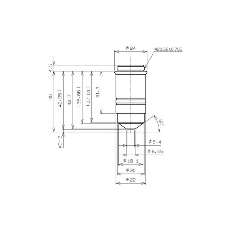 Evident Olympus Objektiv LUMPLFLN60XW/1.0, w.d.2 mm