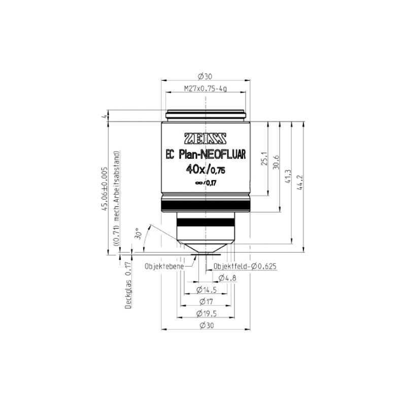 ZEISS Objektiv EC Plan-Neofluar, 40x/0,75 wd=0,71