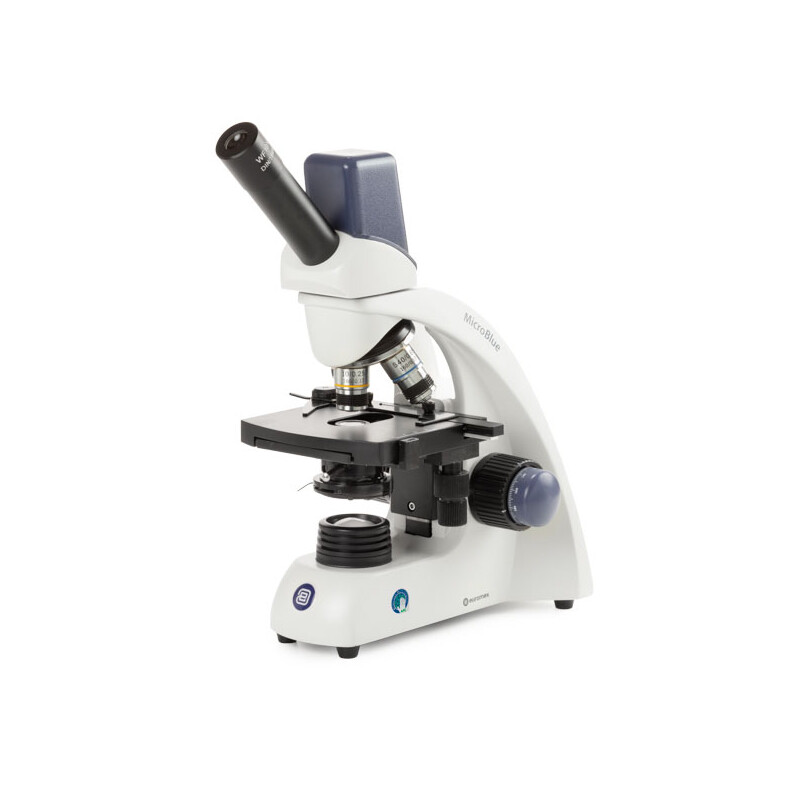 Euromex Microscopio MB.1655-1, mono, DIN 160, acromatica, 40x-600x, 10x/18, Dl, digitale, batteria ricaricabile, LED, 1W