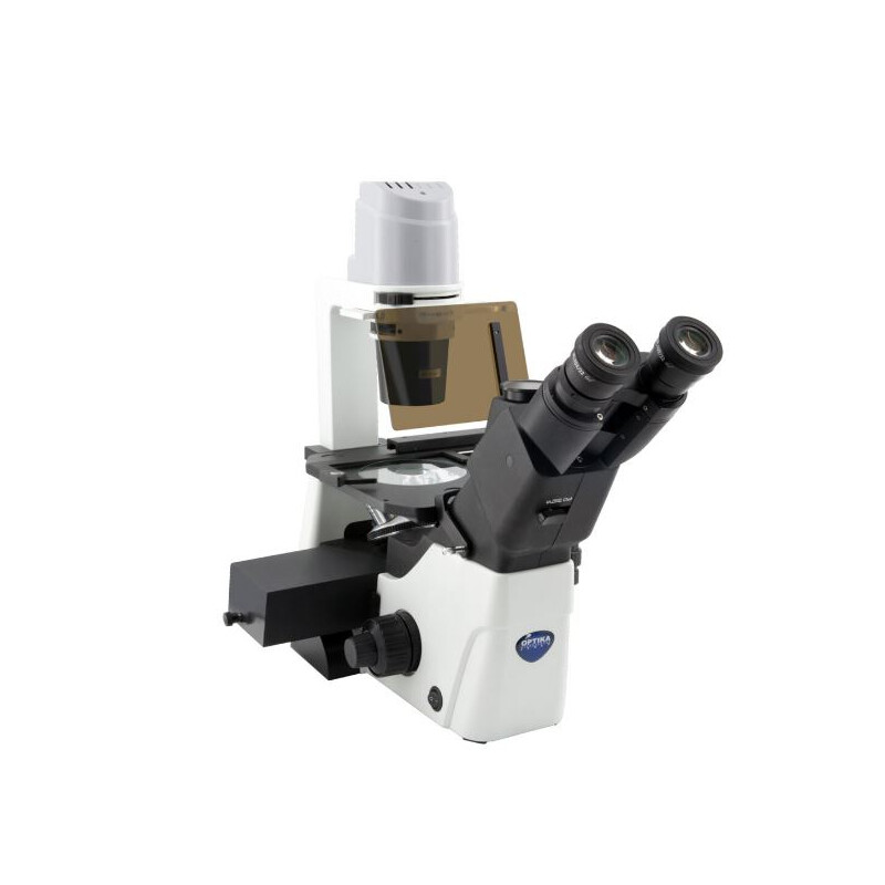 omgekeerde microscoop IM-300LD4, FL, trino, invers, infinity, Plan, 100x-400x, 10x/22, Al/Dl, LED, 8W