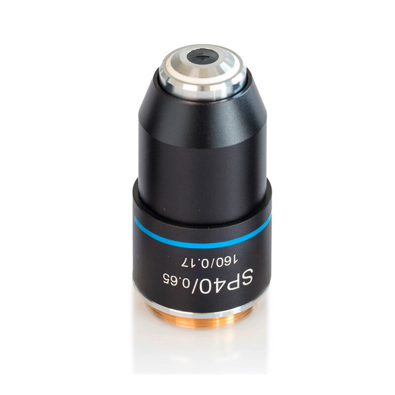 Kern Objetivos: OBB-A1564, e-plan, achro, 40x/0,65, w.d. 0,85 mm, con muelle, antifúngico