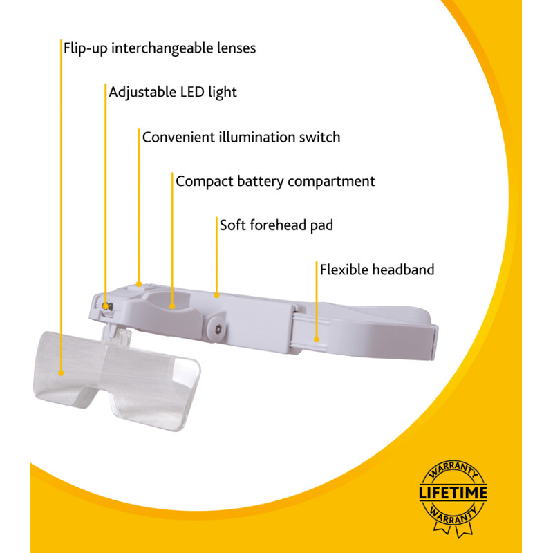 Levenhuk Vergrootglazen Zeno Vizor G5 3,5x LED