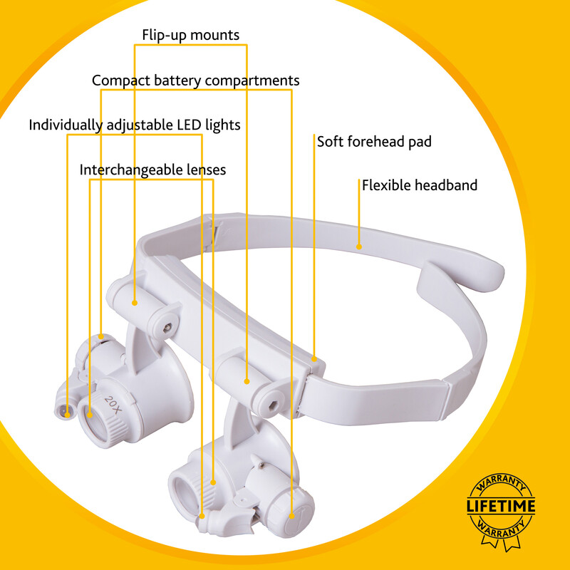 Levenhuk Magnifying glass Zeno Vizor G6 25x LED