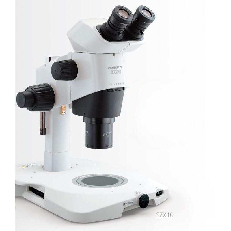 Evident Olympus Stereo zoom microscoop SZX10, bino, 10:1, 6,3-63x, 81 mm, SZX2-ILLTQ LED